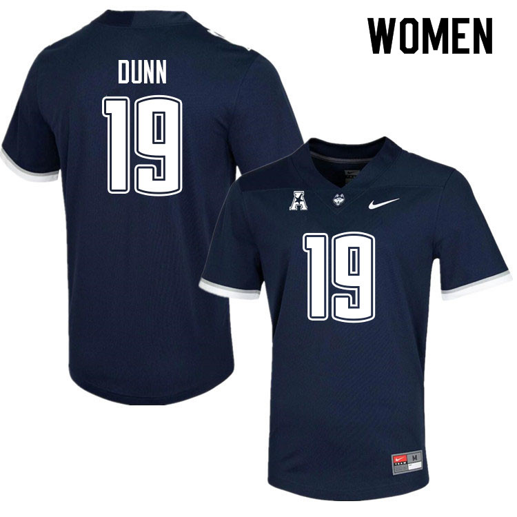 Women #19 Kevin Dunn Uconn Huskies College Football Jerseys Sale-Navy - Click Image to Close